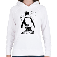 PRINTFASHION pingvin rajz - Női kapucnis pulóver - Fehér
