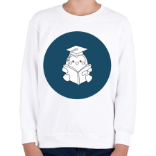 PRINTFASHION Pingvines diplomás minta - Gyerek pulóver - Fehér gyerek pulóver, kardigán