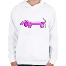PRINTFASHION Pink lufitacskó - Gyerek kapucnis pulóver - Fehér gyerek pulóver, kardigán
