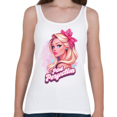 PRINTFASHION Pink perfection - Női atléta - Fehér