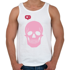 PRINTFASHION PInk Skull - Férfi atléta - Fehér
