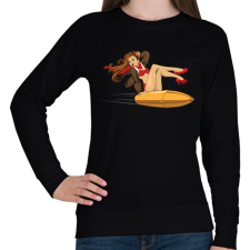 PRINTFASHION Pinup Bullet - Női pulóver - Fekete női pulóver, kardigán