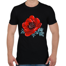 PRINTFASHION pipacs - Férfi póló - Fekete férfi póló