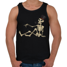 PRINTFASHION Pipás csontváz - Férfi atléta - Fekete