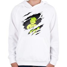 PRINTFASHION Pipboy - Gyerek kapucnis pulóver - Fehér gyerek pulóver, kardigán