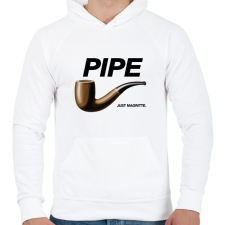 PRINTFASHION Pipe- Nike - Férfi kapucnis pulóver - Fehér férfi pulóver, kardigán