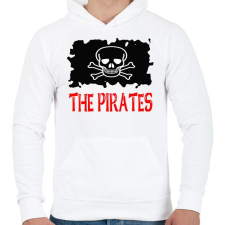 PRINTFASHION pirates - Férfi kapucnis pulóver - Fehér férfi pulóver, kardigán