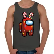 PRINTFASHION Piros among us karácsonyi égőkkel - Férfi atléta - Sötétszürke