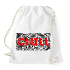 PRINTFASHION Piros CHILL - Sportzsák, Tornazsák - Fehér tornazsák
