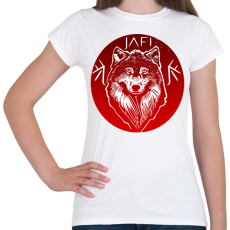 PRINTFASHION piros farkas - Női póló - Fehér