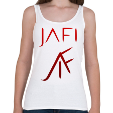 PRINTFASHION piros jafi - Női atléta - Fehér női trikó