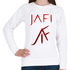 PRINTFASHION piros jafi - Női pulóver - Fehér