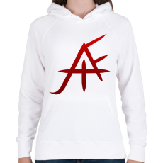 PRINTFASHION piros jafi szimbólum - Női kapucnis pulóver - Fehér