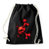 PRINTFASHION piros koponya - Sportzsák, Tornazsák - Fekete