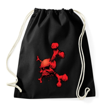 PRINTFASHION piros koponya - Sportzsák, Tornazsák - Fekete tornazsák
