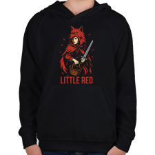 PRINTFASHION Piroska - Gyerek kapucnis pulóver - Fekete gyerek pulóver, kardigán