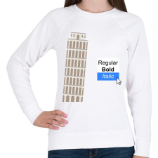 PRINTFASHION Pisai ferdetorony - Női pulóver - Fehér női pulóver, kardigán