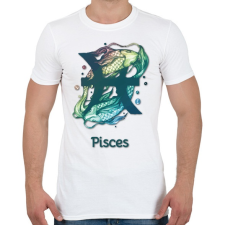PRINTFASHION Pisces színes - Férfi póló - Fehér férfi póló