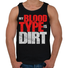 PRINTFASHION Piszkos Vércsoport - Férfi atléta - Fekete atléta, trikó