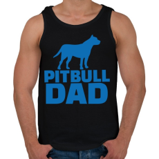 PRINTFASHION Pitbull apa - Férfi atléta - Fekete