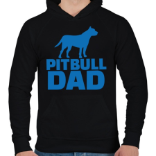 PRINTFASHION Pitbull apa - Férfi kapucnis pulóver - Fekete férfi pulóver, kardigán