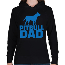 PRINTFASHION Pitbull apa - Női kapucnis pulóver - Fekete női pulóver, kardigán