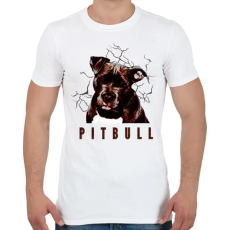 PRINTFASHION Pitbull - Férfi póló - Fehér