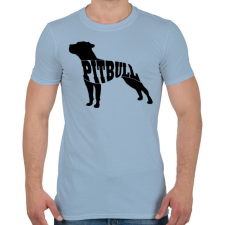 PRINTFASHION Pitbull - Férfi póló - Világoskék férfi póló