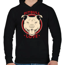 PRINTFASHION Pitbull gazdi - Férfi kapucnis pulóver - Fekete férfi pulóver, kardigán
