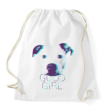 PRINTFASHION Pitbull - Good Girl - Sportzsák, Tornazsák - Fehér tornazsák