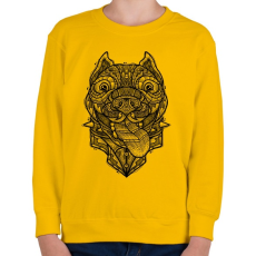 PRINTFASHION Pitbull - Gyerek pulóver - Sárga