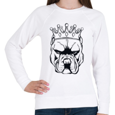 PRINTFASHION Pitbull király - Női pulóver - Fehér