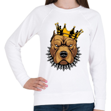 PRINTFASHION Pitbull király - Női pulóver - Fehér női pulóver, kardigán
