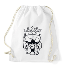 PRINTFASHION Pitbull király - Sportzsák, Tornazsák - Fehér tornazsák