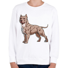 PRINTFASHION Pitbull kutya - Gyerek pulóver - Fehér gyerek pulóver, kardigán