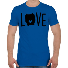 PRINTFASHION Pitbull love - Férfi póló - Királykék