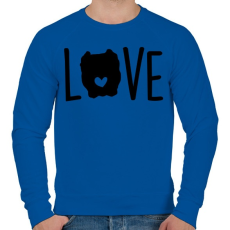 PRINTFASHION Pitbull love - Férfi pulóver - Királykék