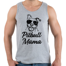 PRINTFASHION Pitbull mama - Férfi atléta - Sport szürke