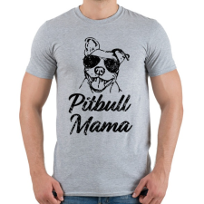 PRINTFASHION Pitbull mama - Férfi póló - Sport szürke férfi póló