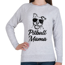 PRINTFASHION Pitbull mama - Női pulóver - Sport szürke női pulóver, kardigán