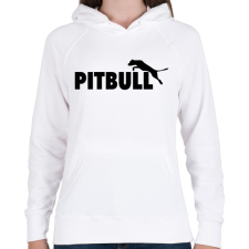 PRINTFASHION Pitbull paródia - Női kapucnis pulóver - Fehér női pulóver, kardigán