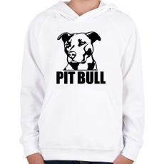 PRINTFASHION pitbull-png-273352 - Gyerek kapucnis pulóver - Fehér