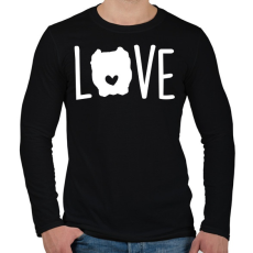 PRINTFASHION Pitbull szerelem - Férfi hosszú ujjú póló - Fekete