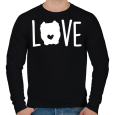 PRINTFASHION Pitbull szerelem - Férfi pulóver - Fekete