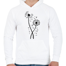 PRINTFASHION Pitypang - Férfi kapucnis pulóver - Fehér férfi pulóver, kardigán