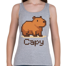 PRINTFASHION Pixel capy - Női atléta - Sport szürke női trikó