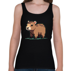 PRINTFASHION pixel capybara - Női atléta - Fekete