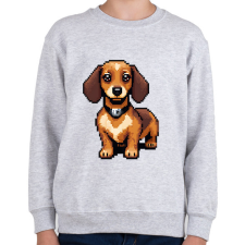 PRINTFASHION pixel tacskó #2 - Gyerek pulóver - Sport szürke gyerek pulóver, kardigán