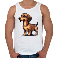 PRINTFASHION pixel tacskó - Férfi atléta - Fehér