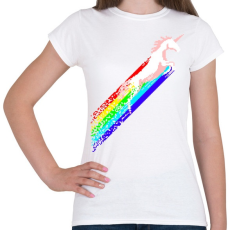 PRINTFASHION Pixel unicorn - Női póló - Fehér